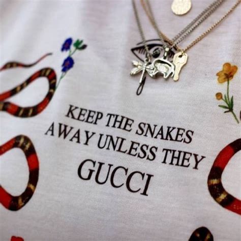 no snakes unless they gucci quote|gucci snake jewelry.